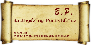 Batthyány Periklész névjegykártya